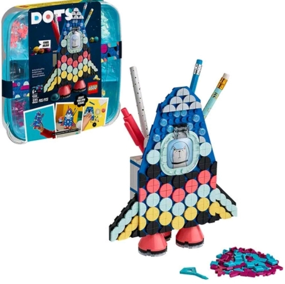 LEGO® DOTS Space Ship Pencil Holder 41936 [New Toy] Brick Rocket Kids Retired - Picture 1 of 7